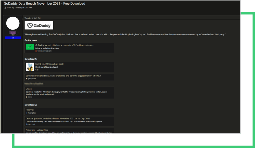 go daddy data breach