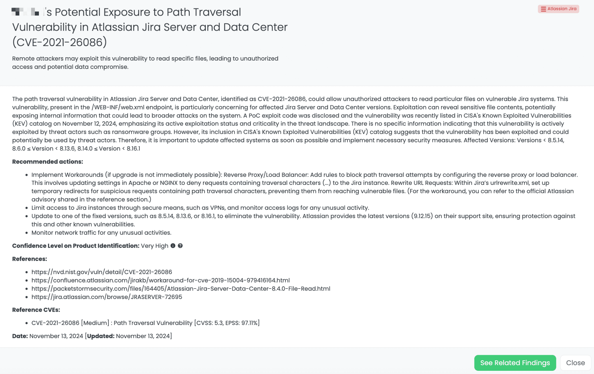 Black Kite’s Atlassian Jira FocusTagTM details critical insights on the event for TPRM professionals.
