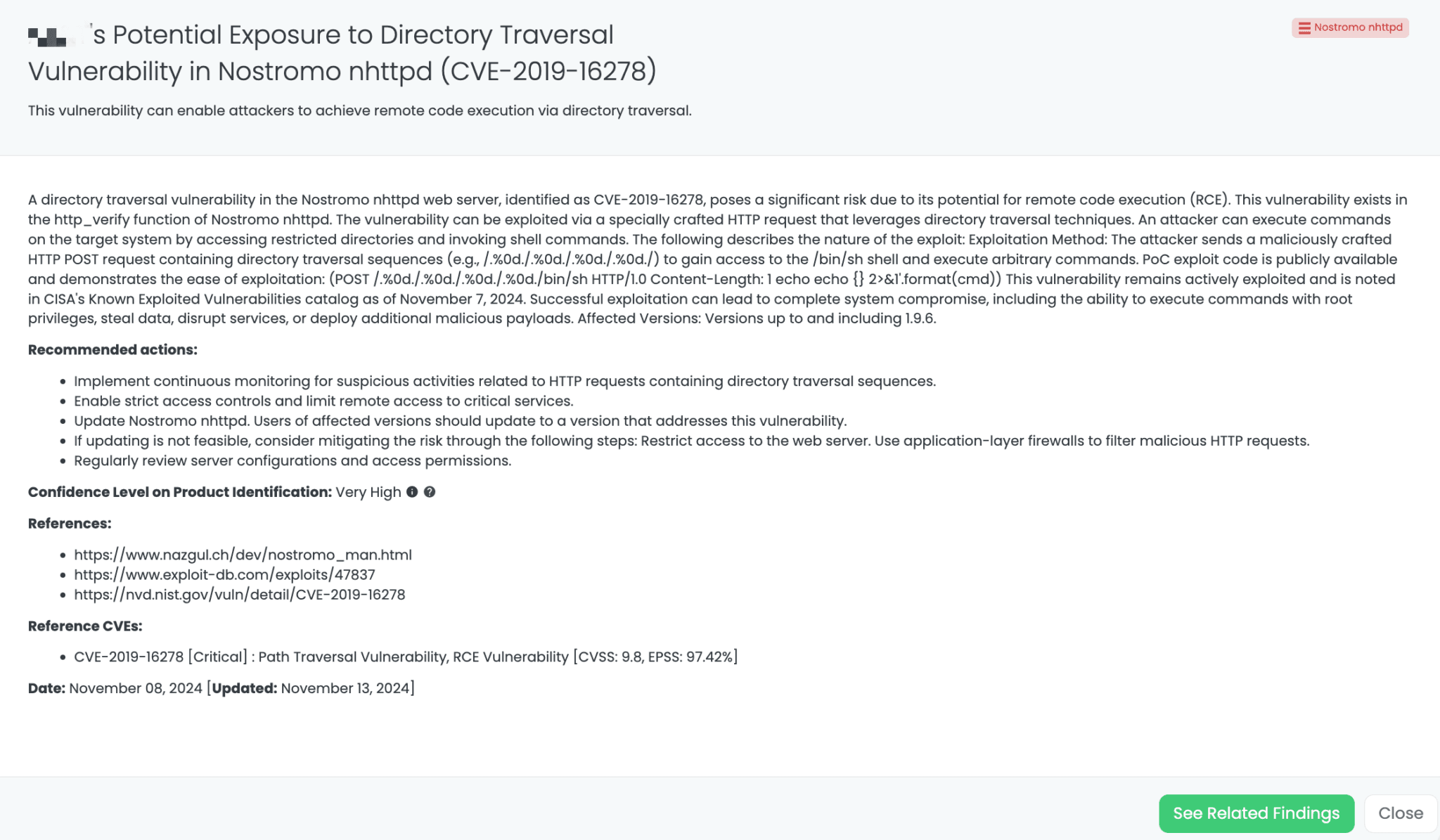 Black Kite’s Nostromo nhttpd FocusTagTM details critical insights on the event for TPRM professionals.