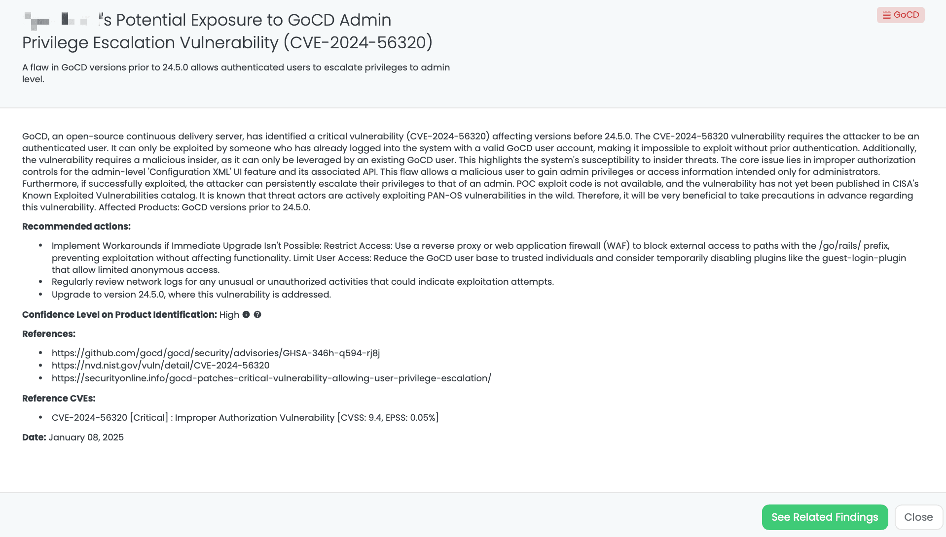 Black Kite’s GoCD FocusTagTM details critical insights on the event for TPRM professionals.