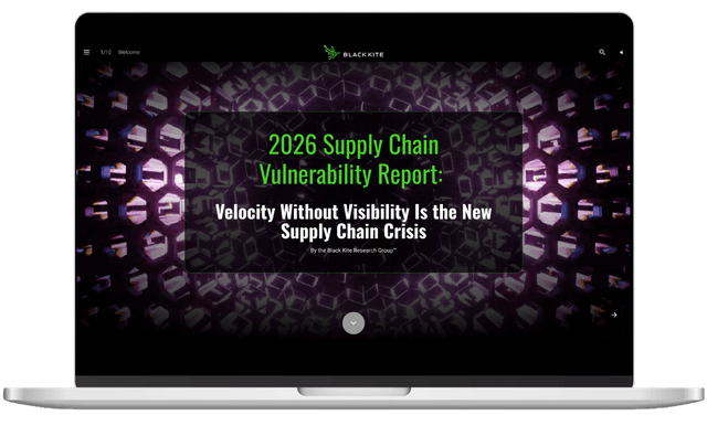 Black Kite 2026 Supply Chain Vulnerability Report laptop cover