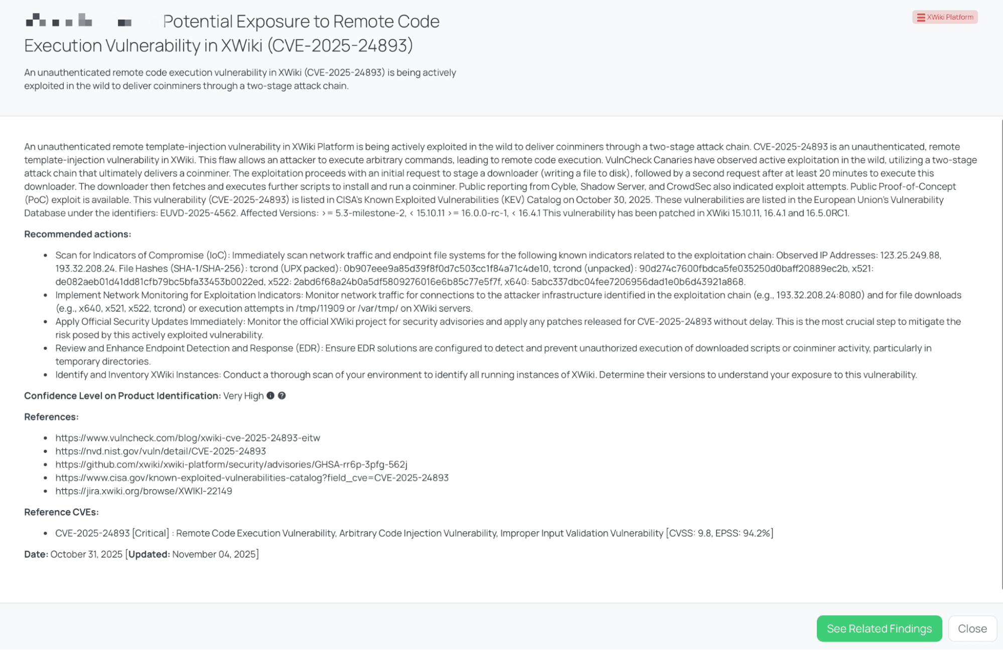Black Kite’s XWiki Platform FocusTagTM details critical insights on the event for TPRM professionals.
