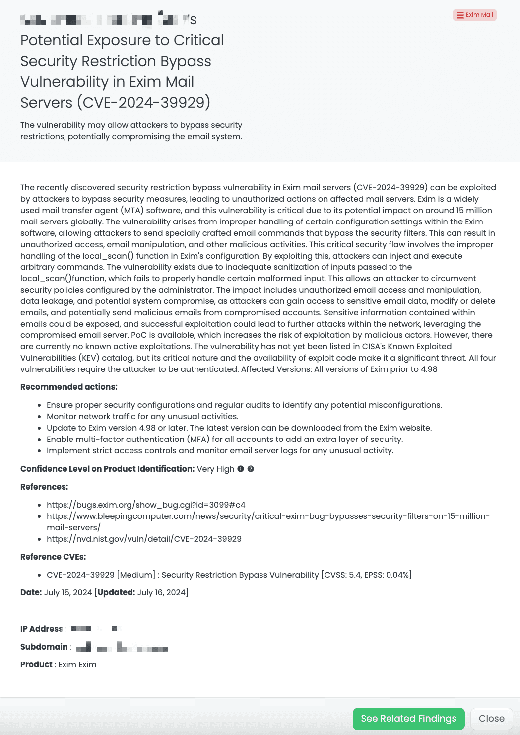 Black Kite’s Exim Mail FocusTagTM details critical insights on the event for TPRM professionals.