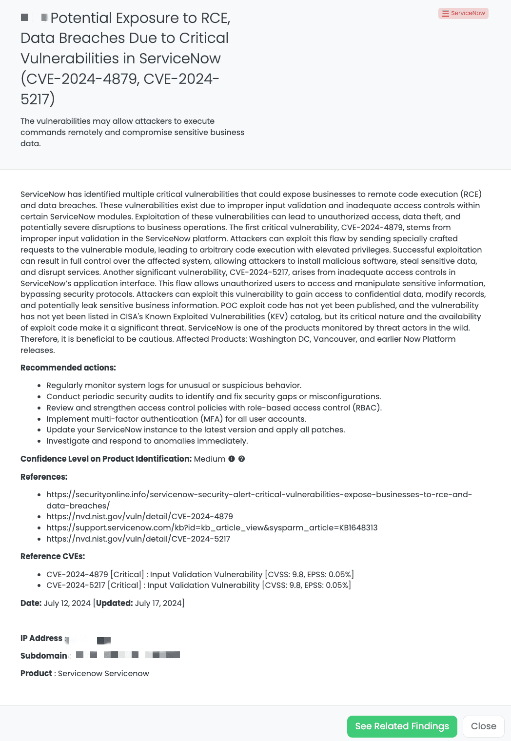 Black Kite’s ServiceNow FocusTagTM details critical insights on the event for TPRM professionals.