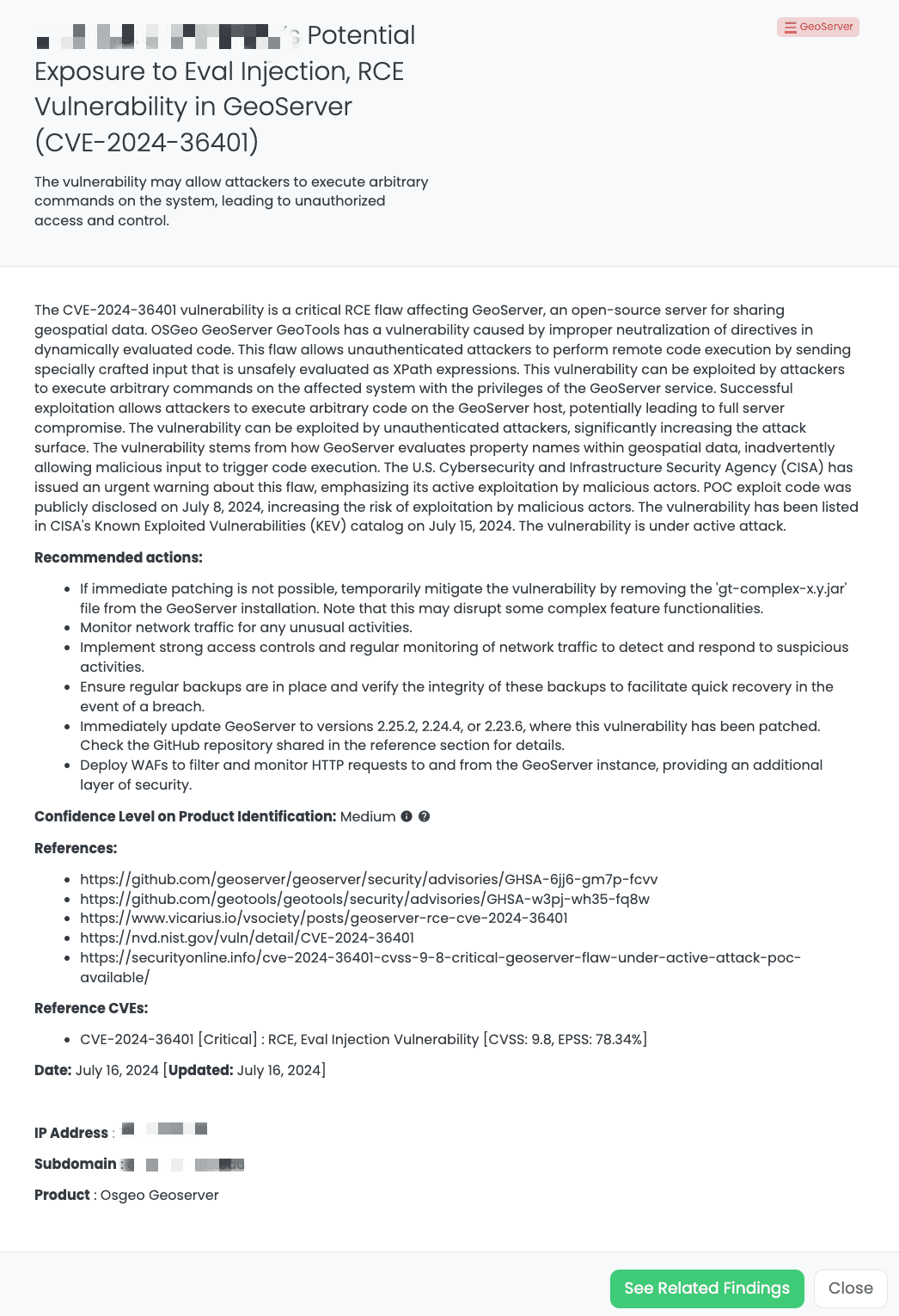 Black Kite’s GeoServer FocusTagTM details critical insights on the event for TPRM professionals.