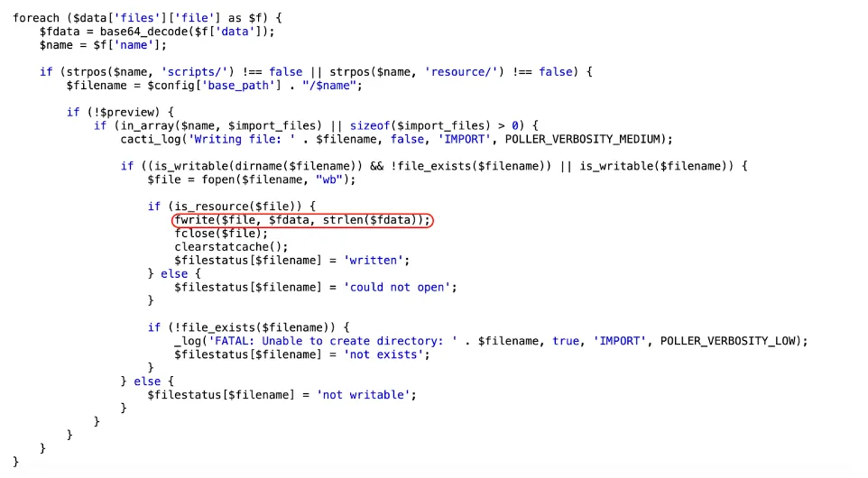 import_package() function in Cacti