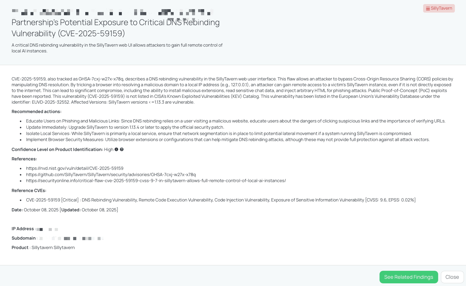 Black Kite’s SillyTavern FocusTagTM details critical insights on the event for TPRM professionals.