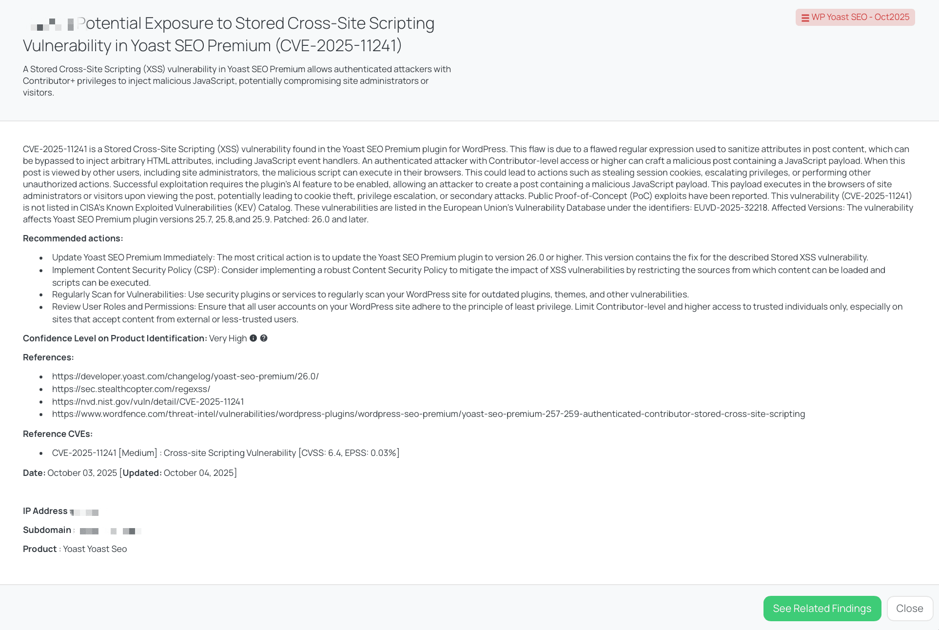 Black Kite’s WP Yoast SEO – Oct2025 FocusTagTM details critical insights on the event for TPRM professionals.