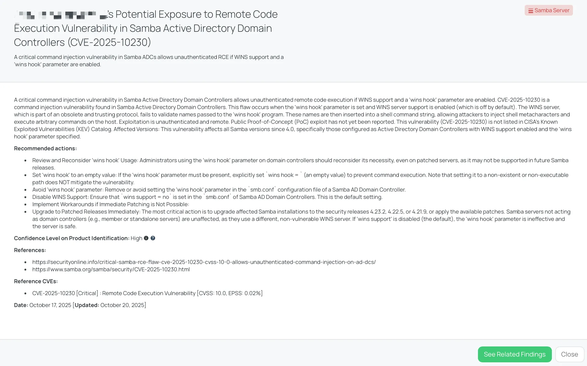 Black Kite’s Samba Server FocusTagTM details critical insights on the event for TPRM professionals.