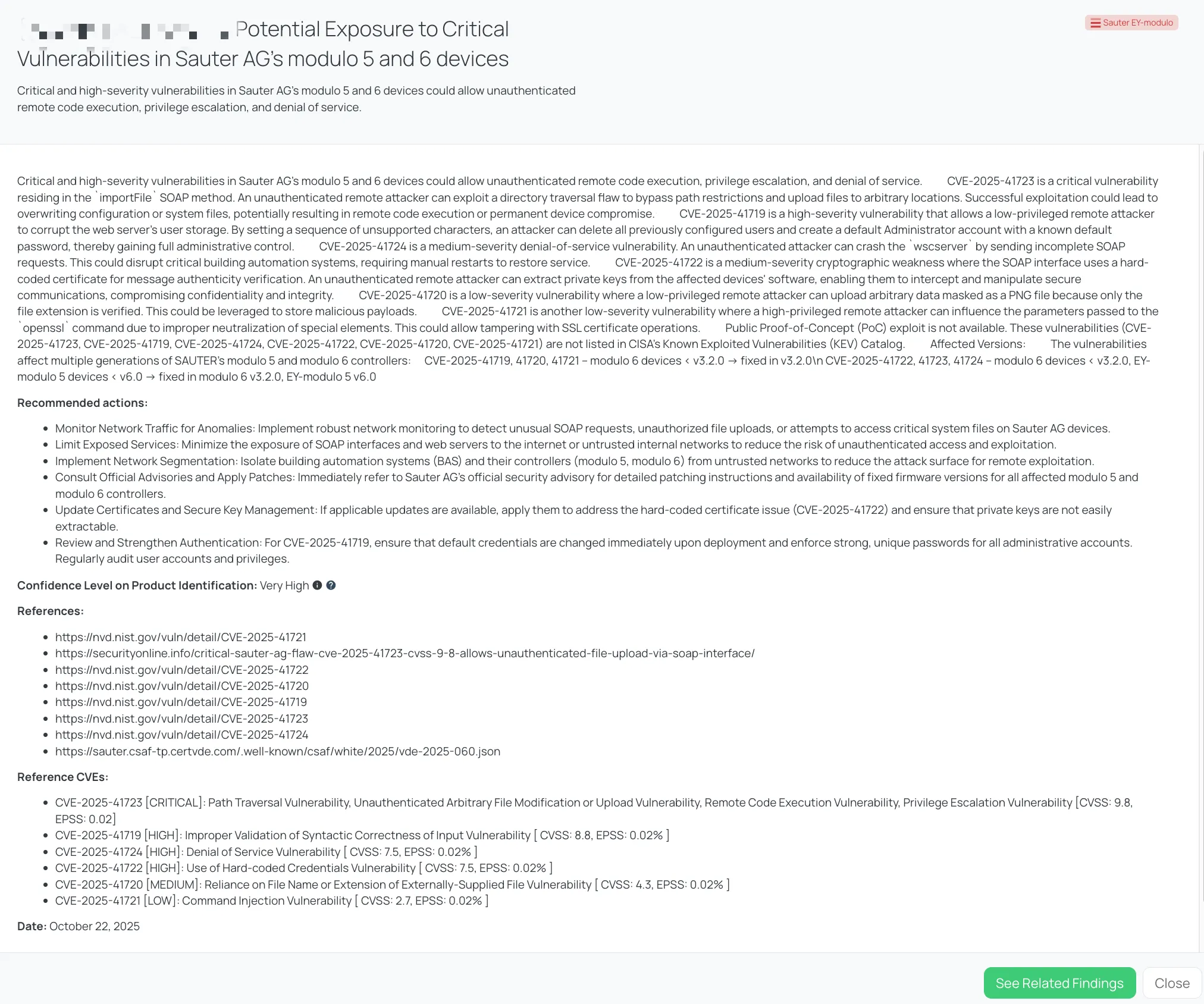 Black Kite’s Sauter EY-modulo FocusTagTM details critical insights on the event for TPRM professionals.