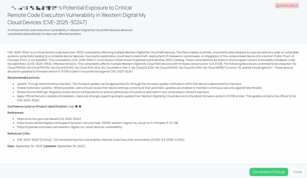 Black Kite’s WD My Cloud FocusTagTM details critical insights on the event for TPRM professionals.