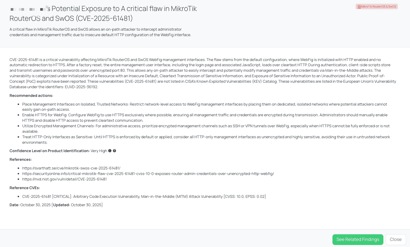 Black Kite’s MikroTik RouterOS & SwOS FocusTagTM details critical insights on the event for TPRM professionals.
