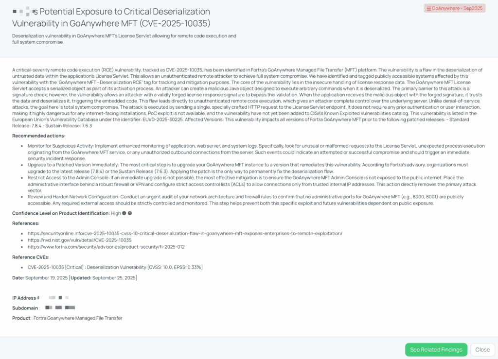 Black Kite’s GoAnywhere – Sep2025 FocusTagTM details critical insights on the event for TPRM professionals.