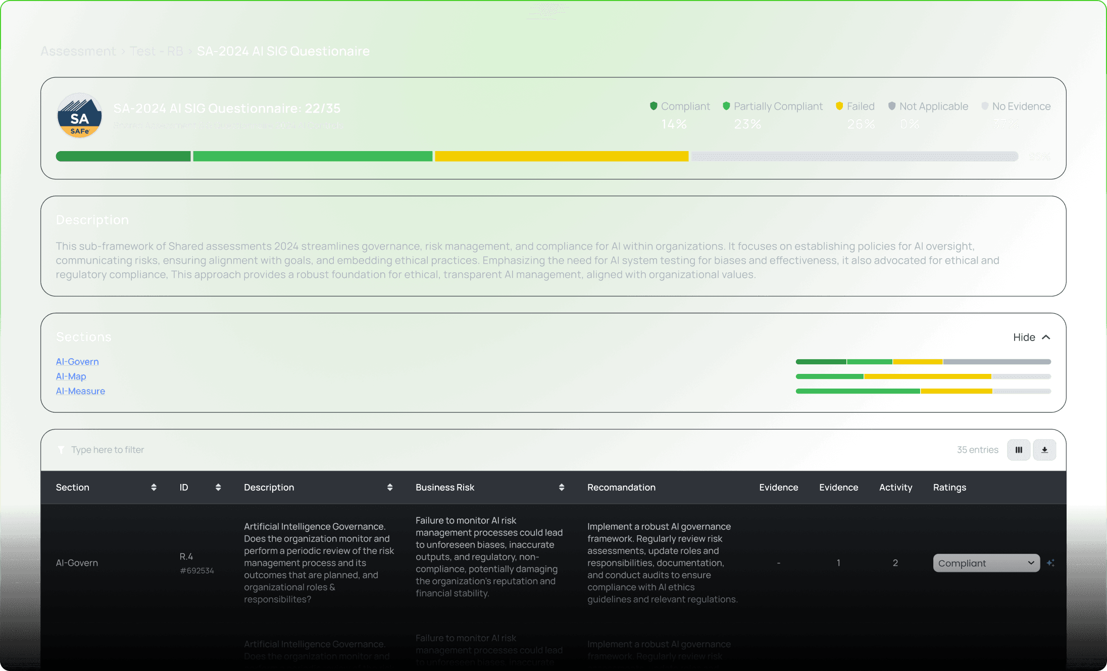 framework details screenshot