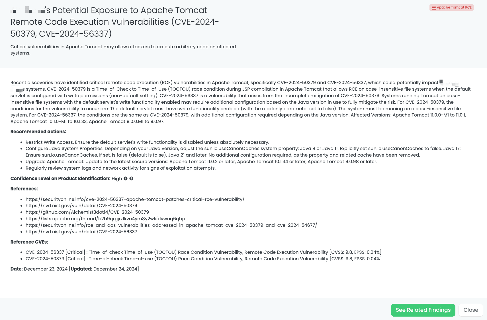 Black Kite’s Apache Tomcat RCE FocusTagTM details critical insights on the event for TPRM professionals.