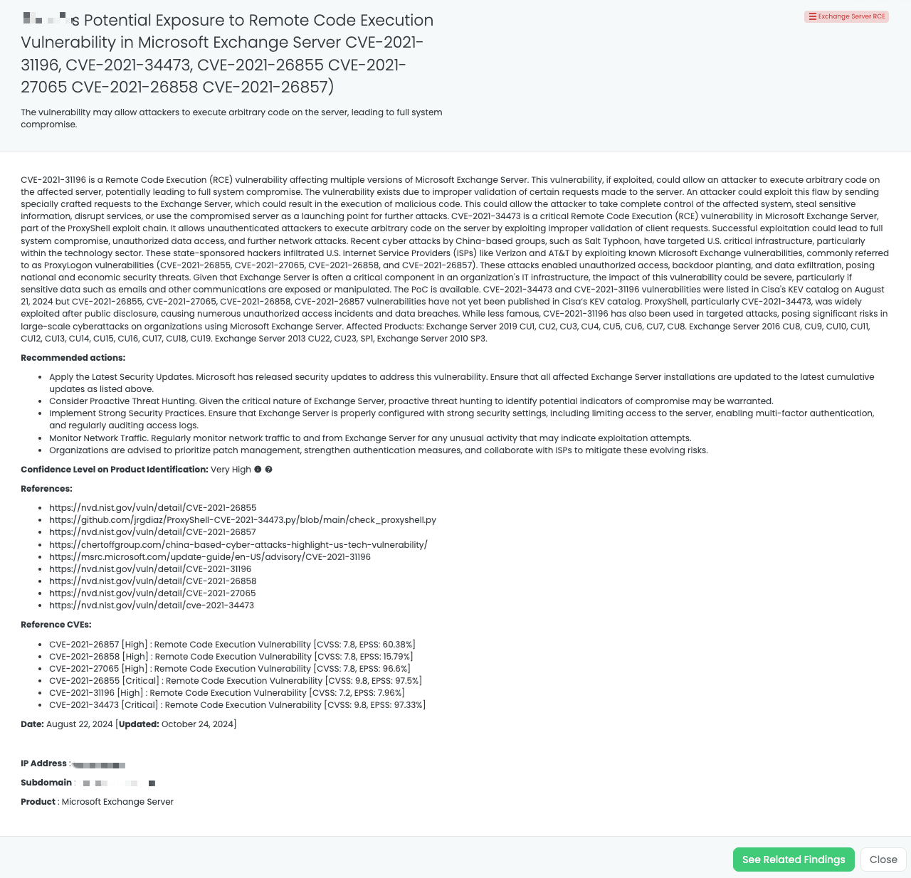 Black Kite’s Exchange Server RCE FocusTagTM details critical insights on the event for TPRM professionals.