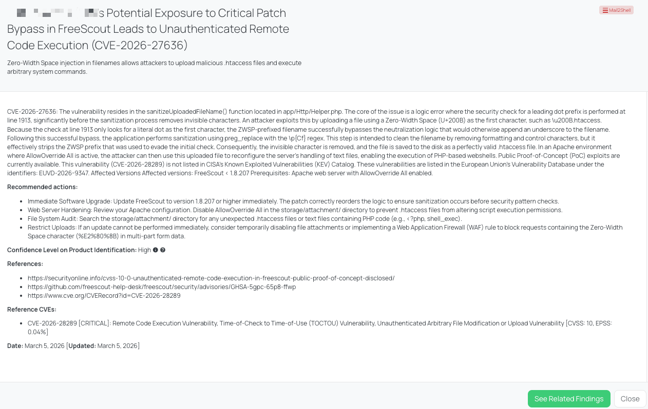 Black Kite’s Mail2Shell FocusTag® details critical insights on the event for TPRM professionals.