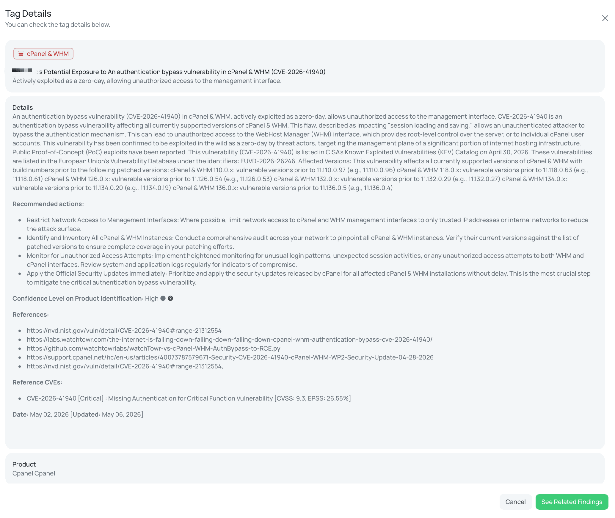 Black Kite's cPanel & WHM FocusTag® details critical insights on the event for TPRM professionals.