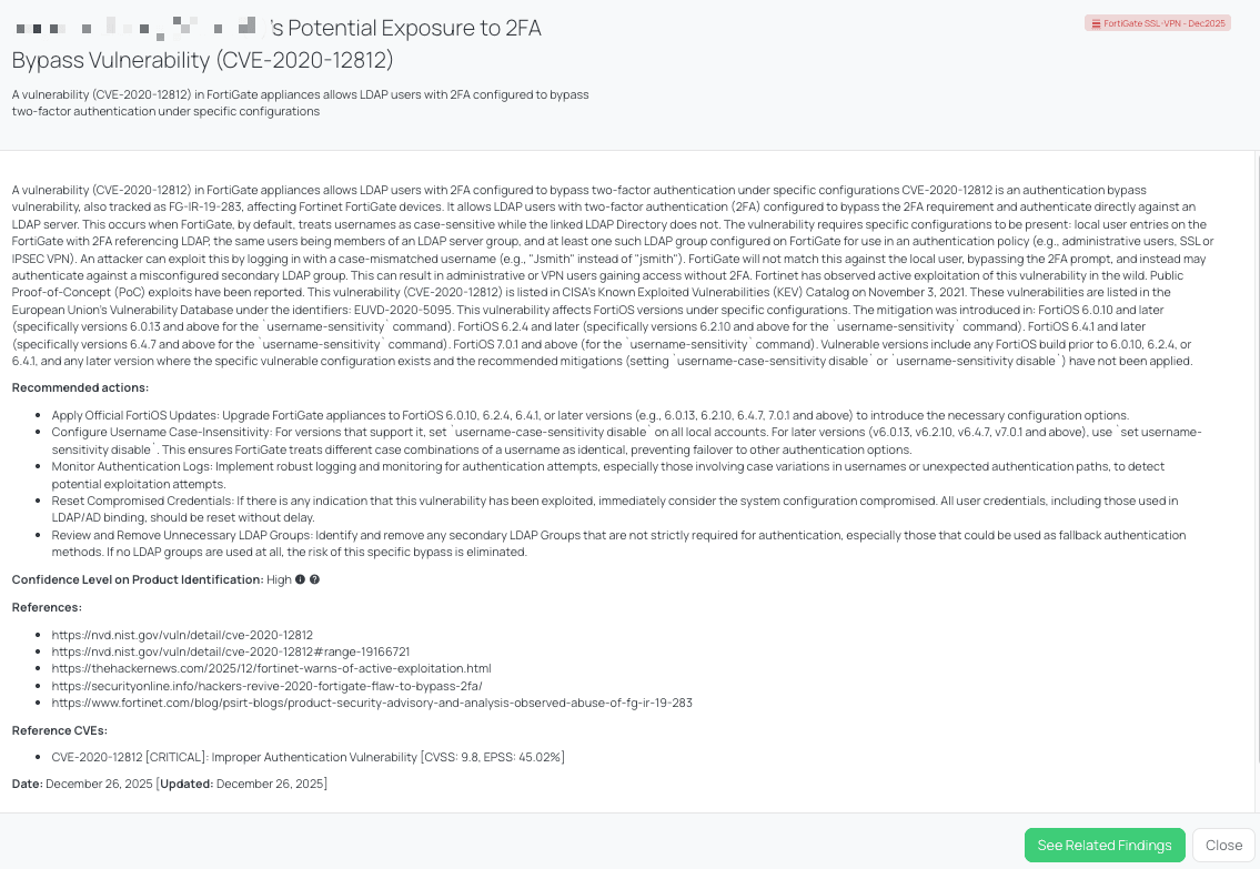 Black Kite’s FortiGate SSL-VPN - Dec2025  FocusTagTM details critical insights on the event for TPRM professionals.