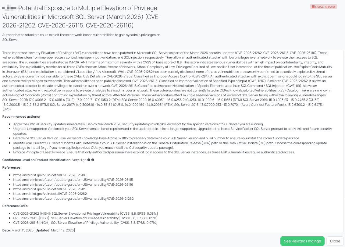 Black Kite's MSSQL - Mar2026 FocusTag® details critical insights on the event for TPRM professionals.