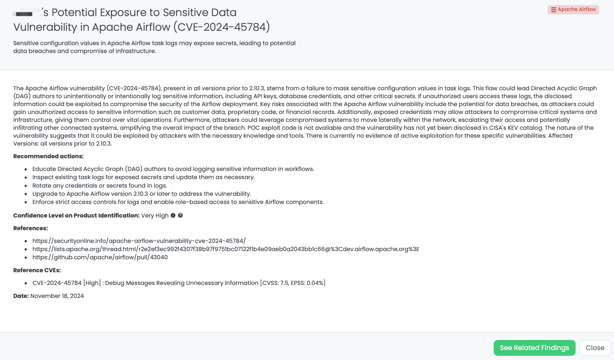 Black Kite’s Apache Airflow FocusTagTM details critical insights on the event for TPRM professionals.