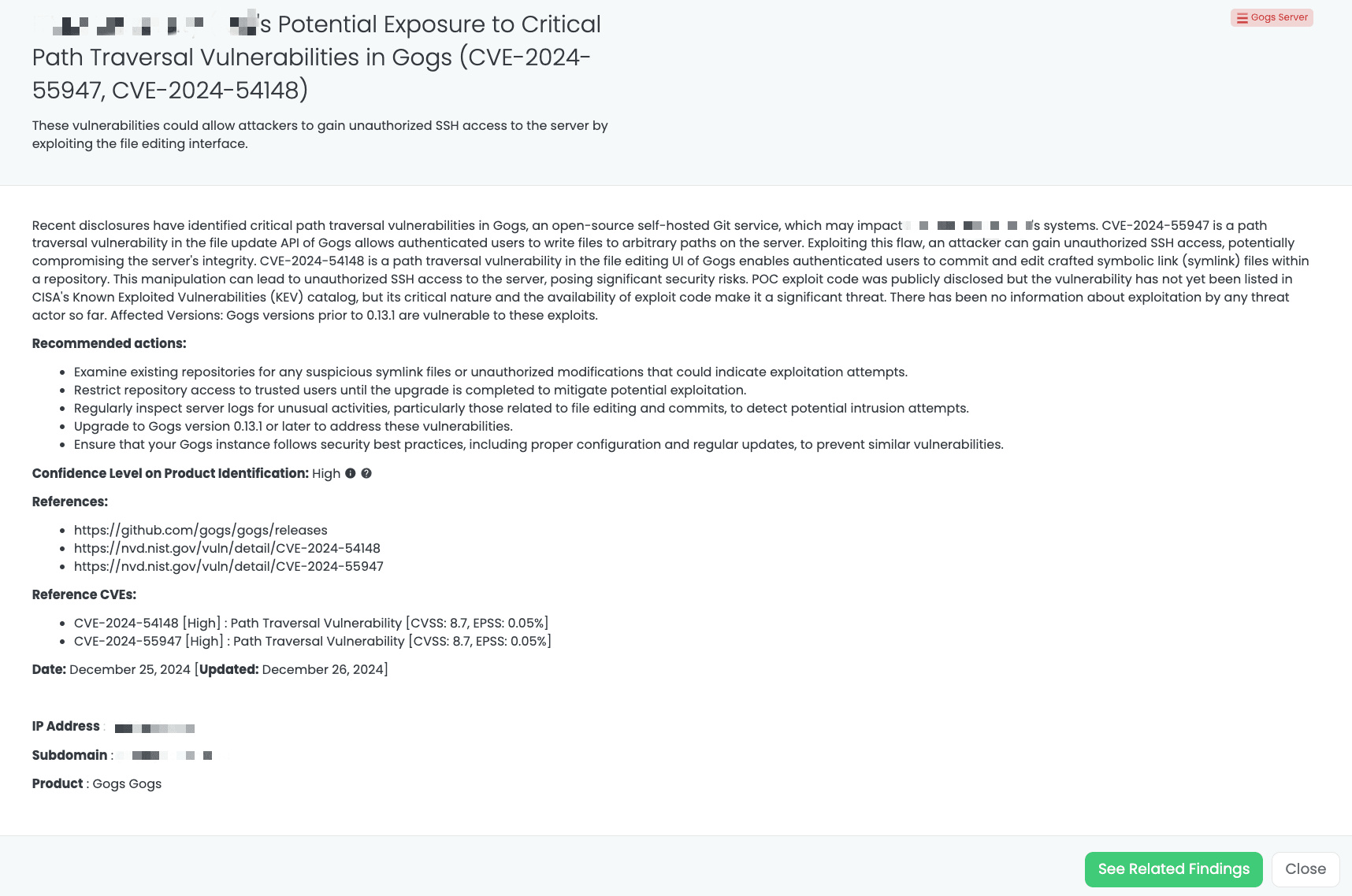 Black Kite’s Gogs Server FocusTagTM details critical insights on the event for TPRM professionals.