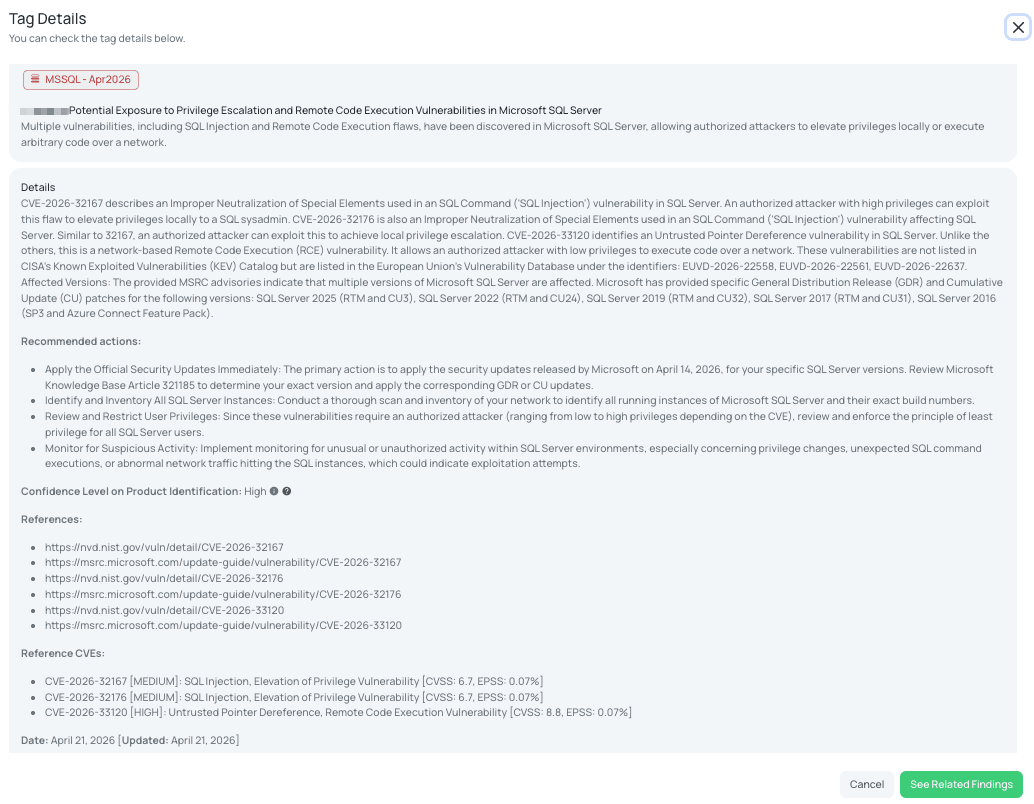 Black Kite's MSSQL - Apr2026 FocusTag® details critical insights on the event for TPRM professionals