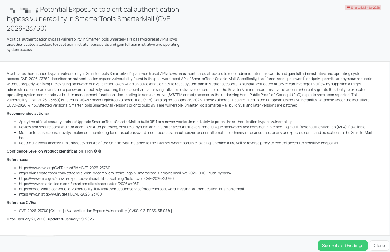 Black Kite's SmarterMail - Jan2026 FocusTag® details critical insights on the event for TPRM professionals.