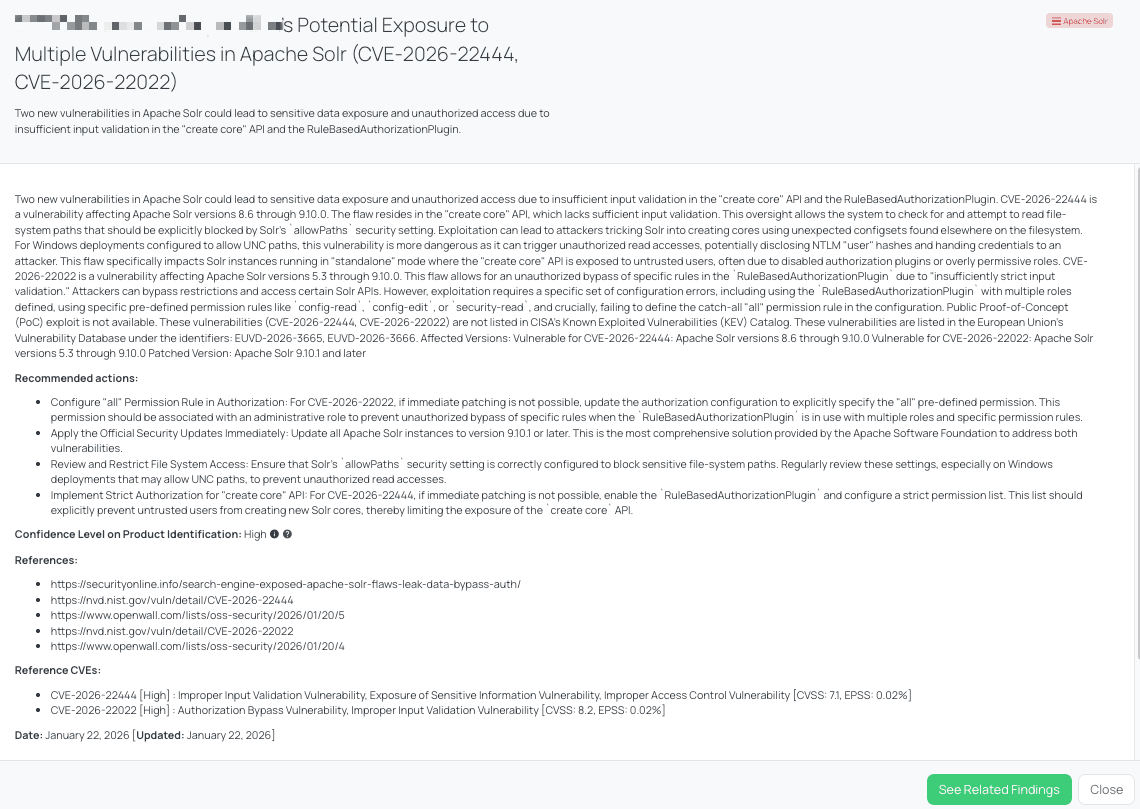 Black Kite's Apache Solr FocusTag®TM details critical insights on the event for TPRM professionals.