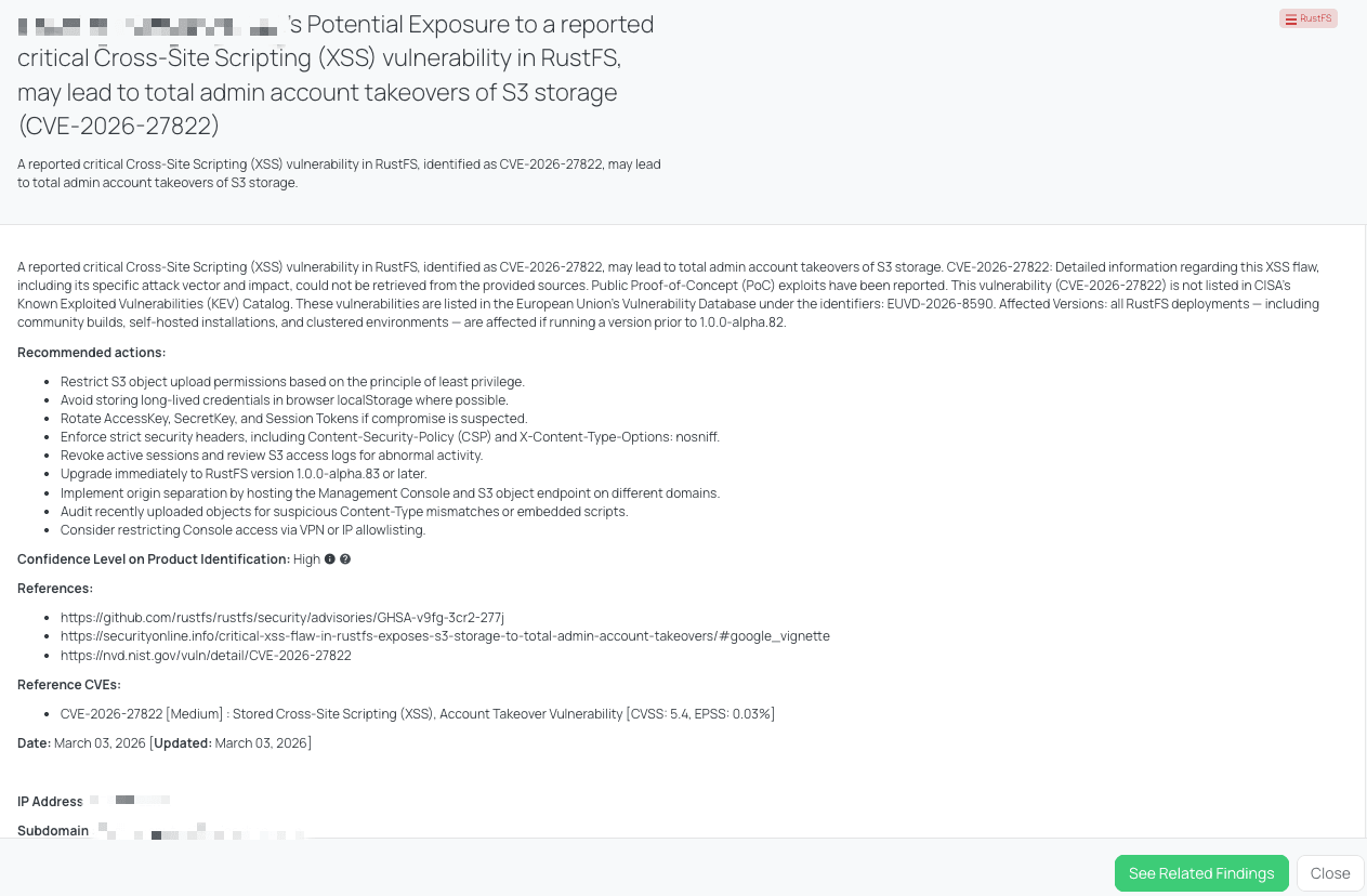 Black Kite's RustFS FocusTag® details critical insights on the event for TPRM professionals.