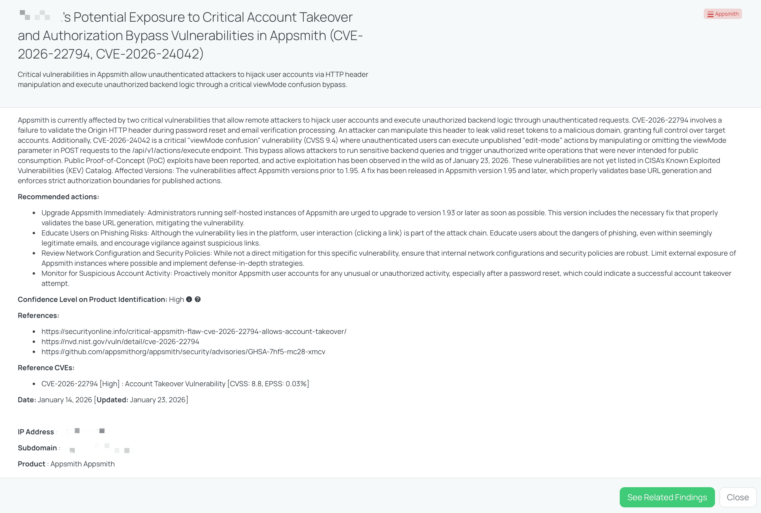 Black Kite's Appsmith FocusTag® details critical insights on the event for TPRM professionals.