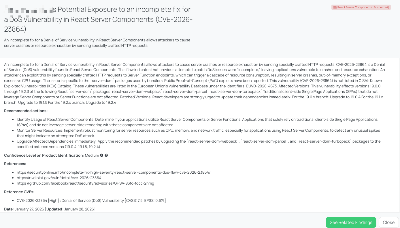 Black Kite's React Server Components FocusTag® details critical insights on the event for TPRM professionals.