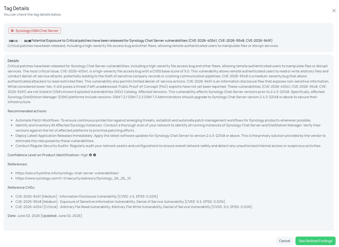 Black Kite's Synology DSM Chat Server FocusTag® details critical insights on the event for TPRM professionals.