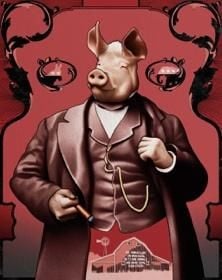 rendering of pig from orwell's animal farm
