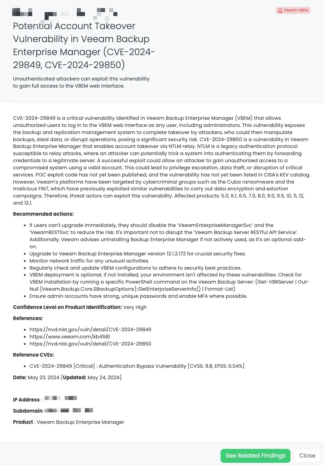 Black Kite’s Veeam VBEM FocusTagTM details critical insights on the event for TPRM professionals.