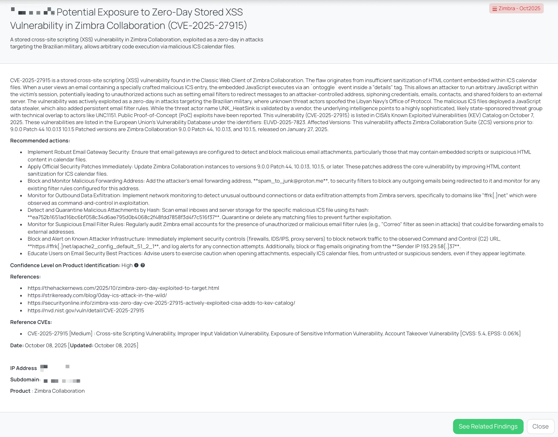 Black Kite’s Zimbra – Oct2025 FocusTagTM details critical insights on the event for TPRM professionals.