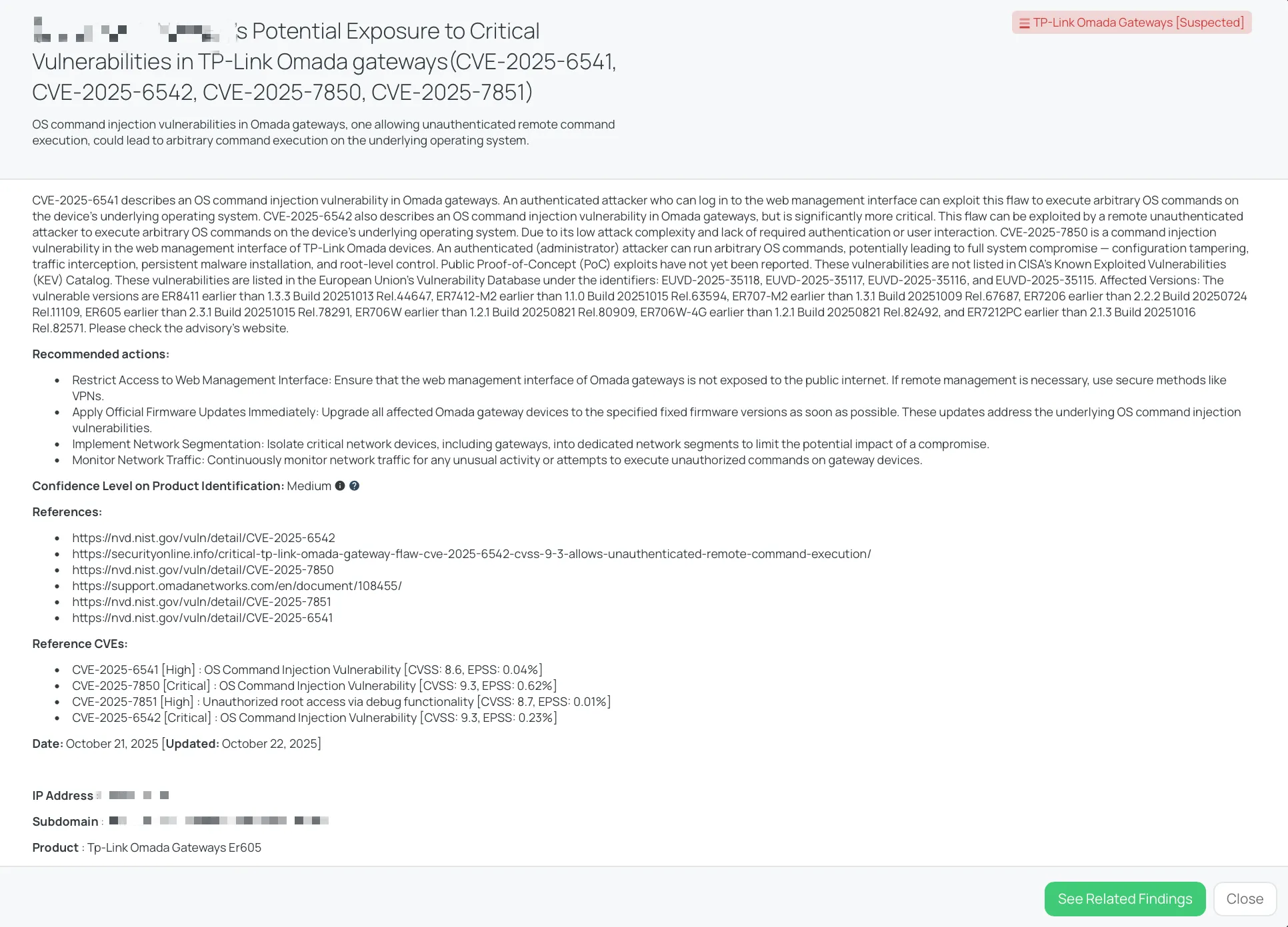 Black Kite’s TP-Link Omada Gateways FocusTagTM details critical insights on the event for TPRM professionals.