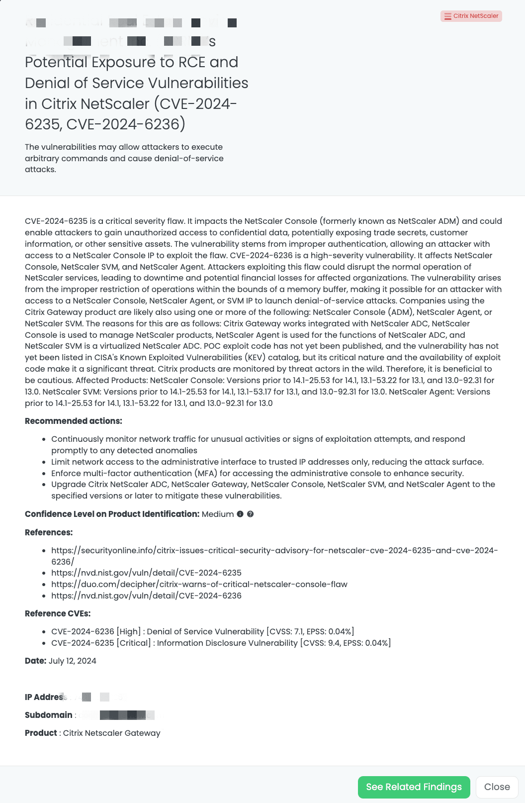 Black Kite’s Citrix NetScaler FocusTagTM details critical insights on the event for TPRM professionals.