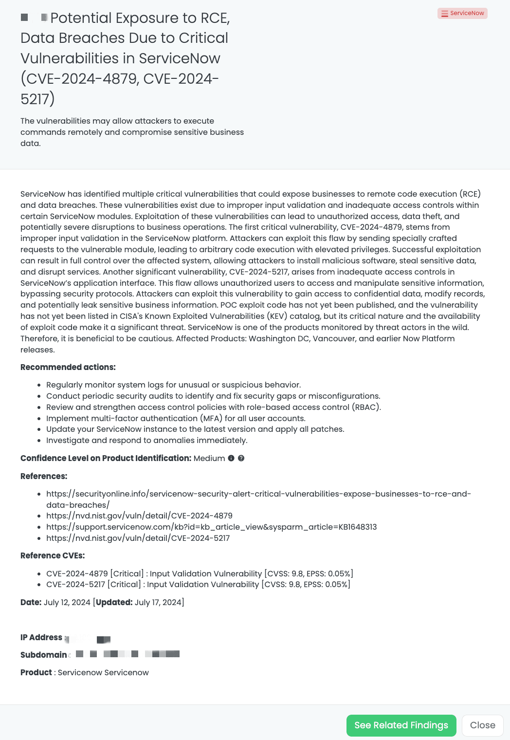 Black Kite’s ServiceNow FocusTagTM details critical insights on the event for TPRM professionals.