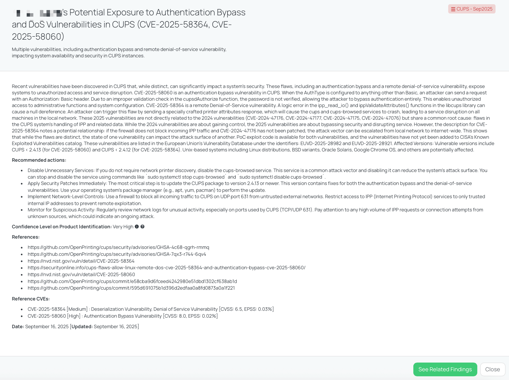 Black Kite’s CUPS – Sep2025 FocusTagTM details critical insights on the event for TPRM professionals.