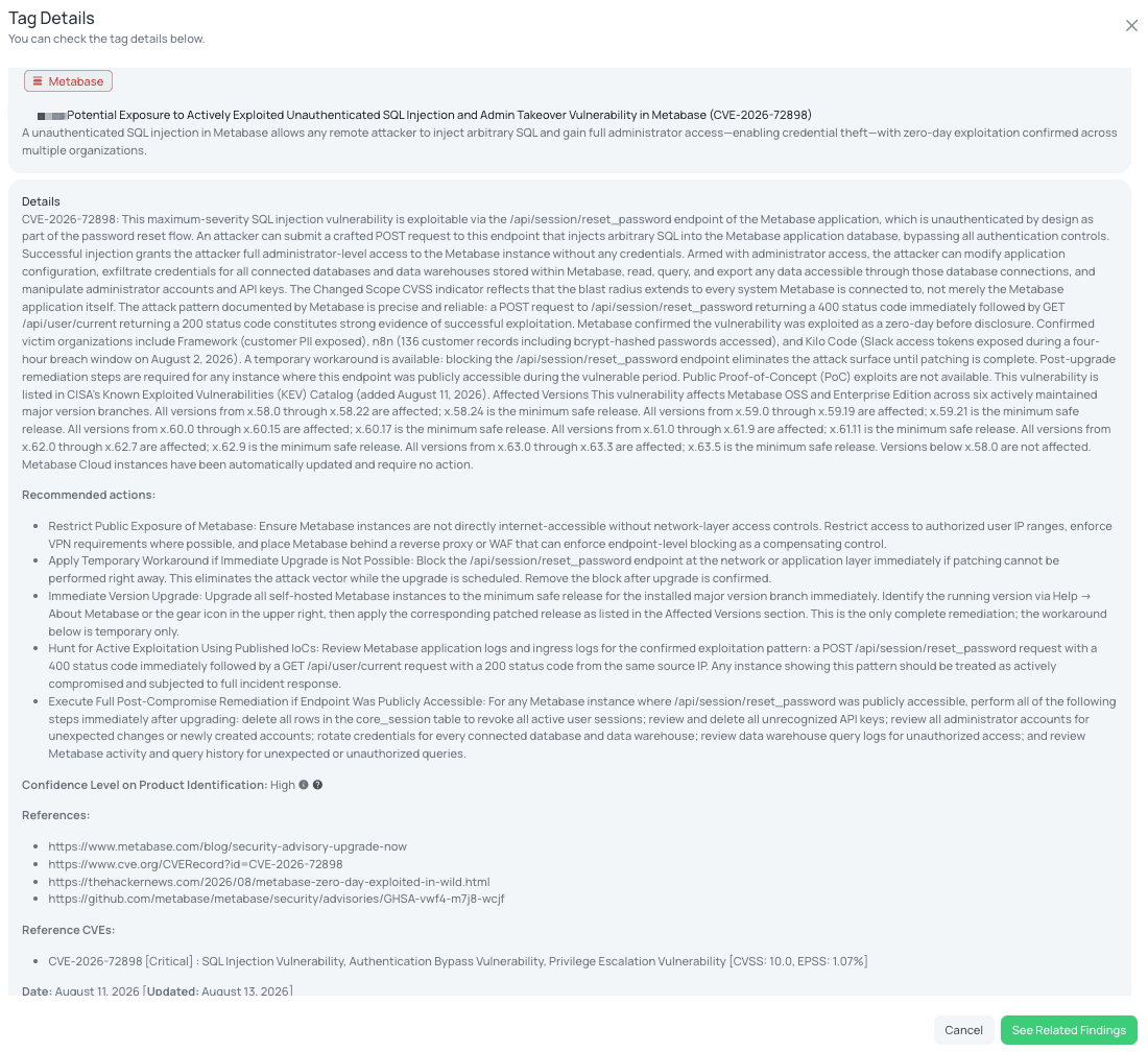 Black Kite's Metabase FocusTag® details critical insights on the event for TPRM professionals.
