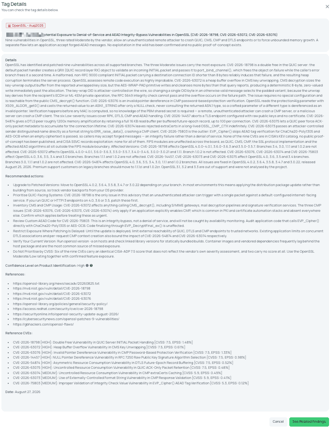 Black Kite's OpenSSL - Aug2026 FocusTag® details critical insights on the event for TPRM professionals.