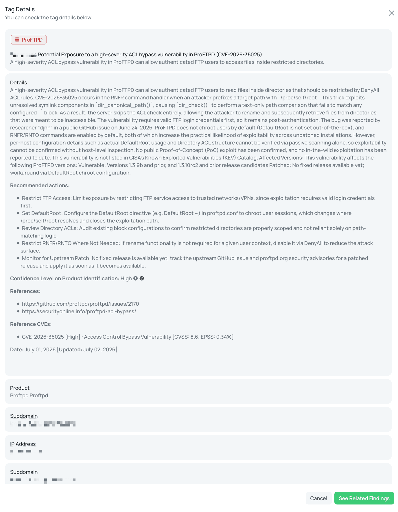 Black Kite's ProFTPD FocusTag® details critical insights on the event for TPRM professionals. 