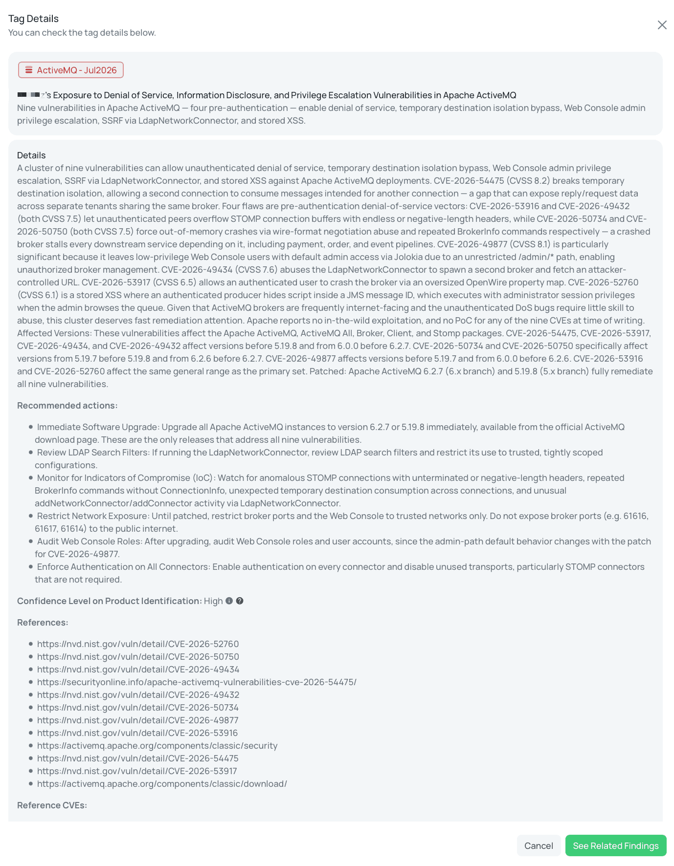 Black Kite's ActiveMQ - Jul2026  FocusTag® details critical insights on the event for TPRM professionals. 