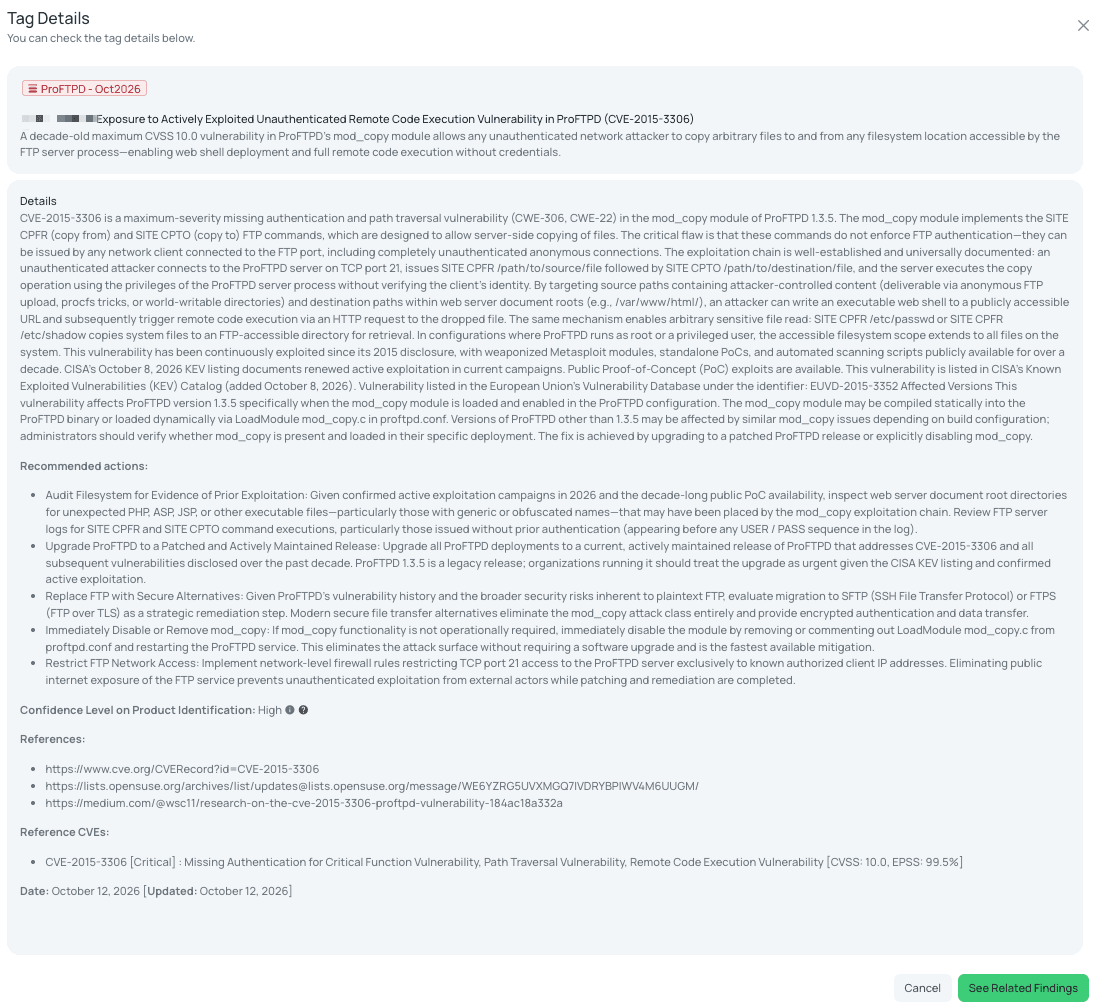 Black Kite's ProFTPD - Oct2026 FocusTag details critical insights for TPRM professionals