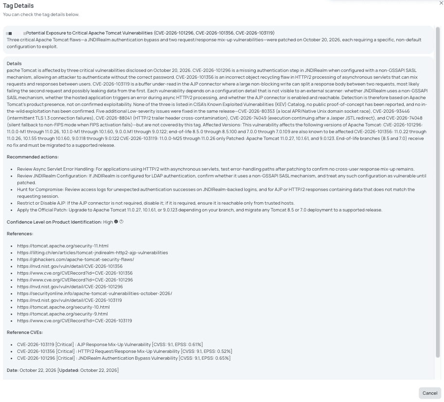 Black Kite's Apache Tomcat - Oct2026 FocusTag details critical insights for TPRM professionals