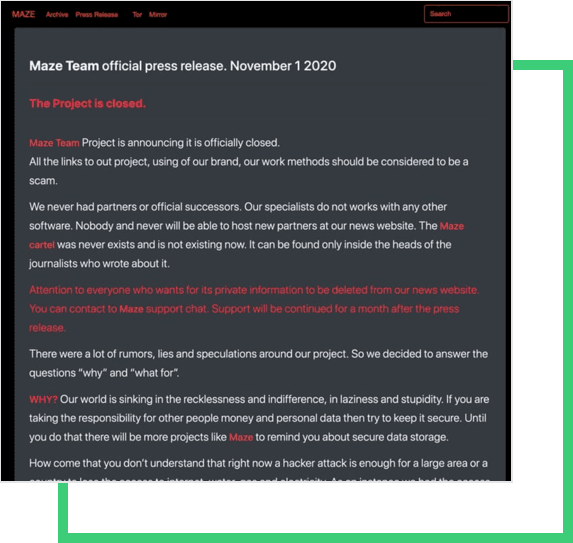 list of threats