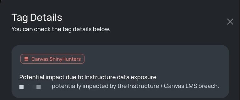 FocusTag® details surface how a tagged vendor is impacted, which can be shared directly with the vendor.